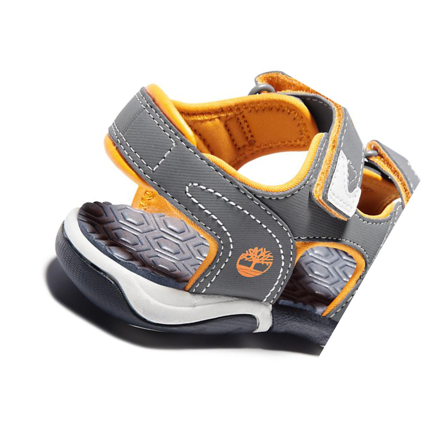 Kids' Timberland Adventure Seeker 2-Strap Toddler Sandals Grey Orange | BTZ-182793