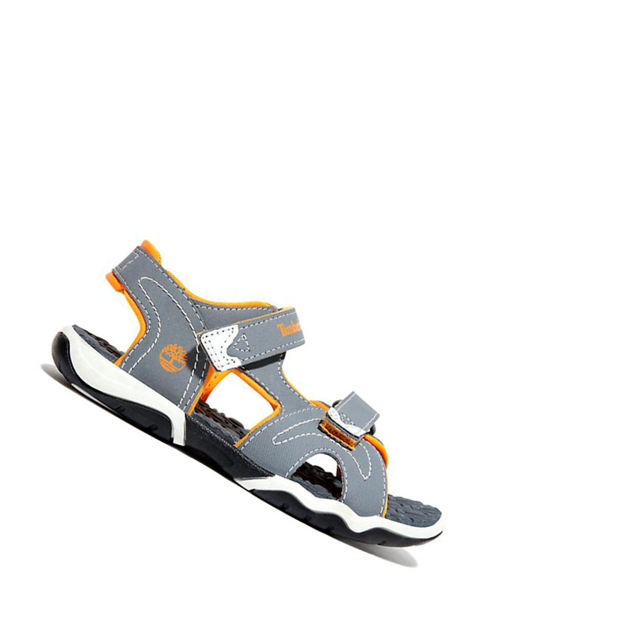 Kids\' Timberland Adventure Seeker 2-Strap Toddler Sandals Grey Orange | BTZ-182793