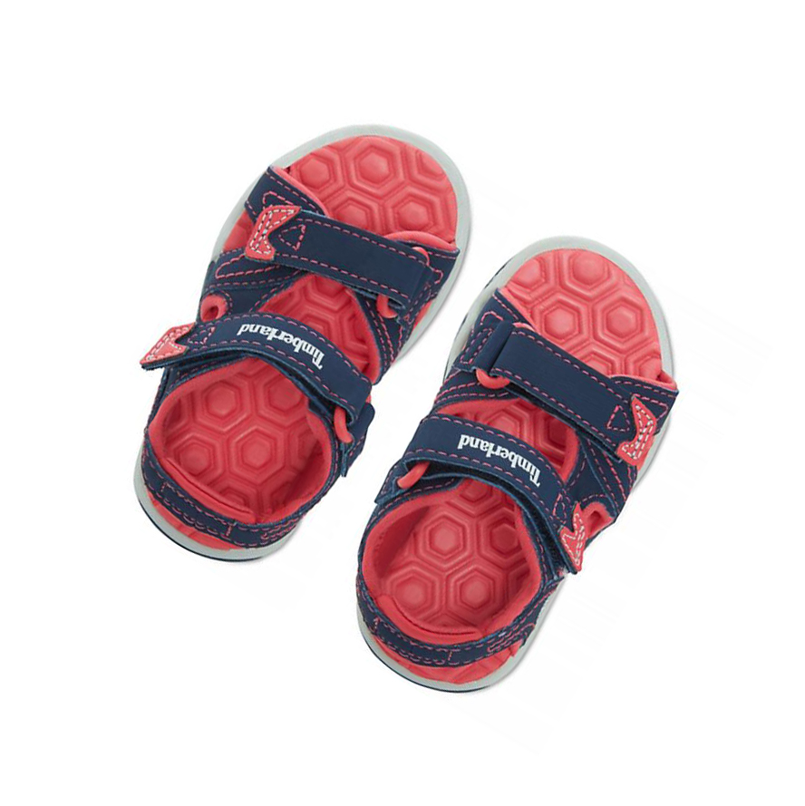 Kids' Timberland Adventure Seeker 2-Strap Toddler Sandals Navy Pink | GFA-284031