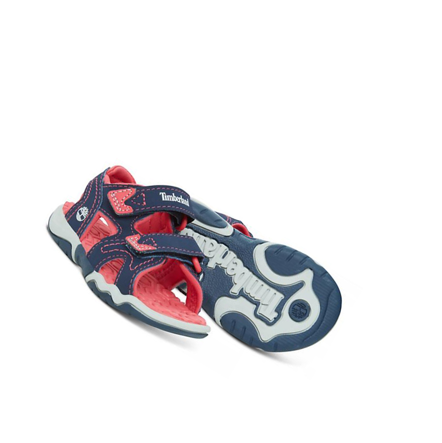 Kids' Timberland Adventure Seeker 2-Strap Toddler Sandals Navy Pink | GFA-284031