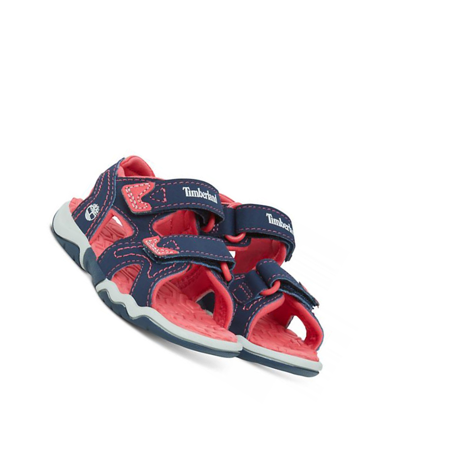 Kids' Timberland Adventure Seeker 2-Strap Toddler Sandals Navy Pink | GFA-284031