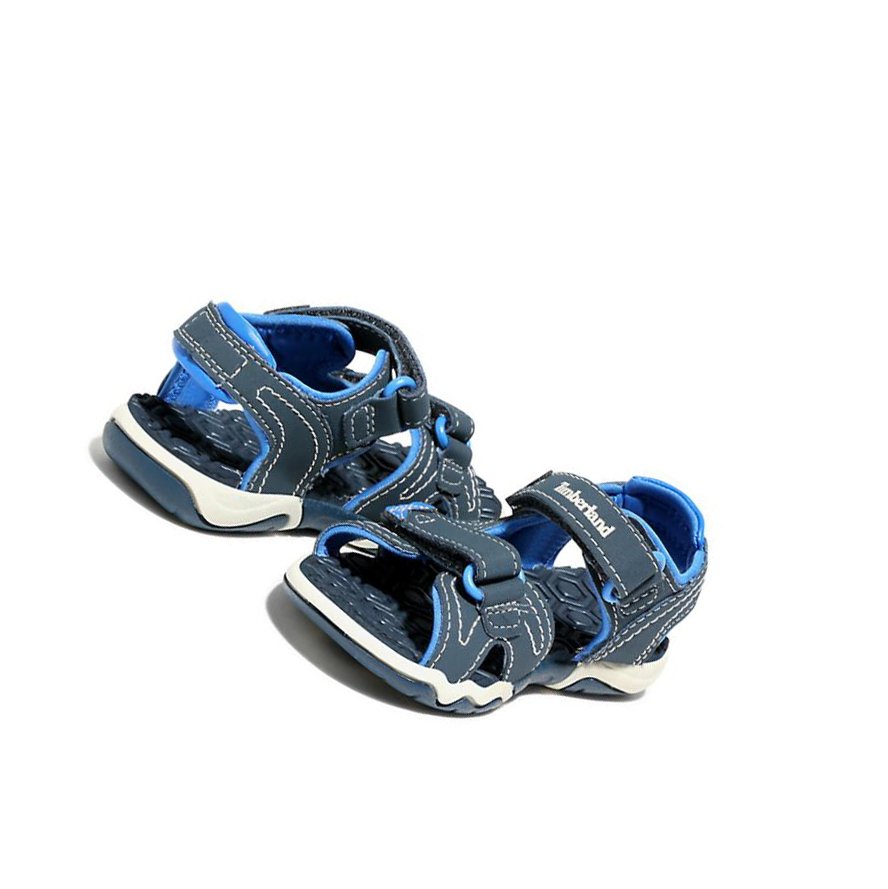 Kids' Timberland Adventure Seeker 2-Strap Toddler Sandals Navy Blue | ZDW-143052