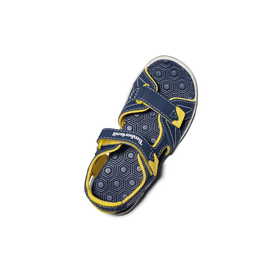 Kids' Timberland Adventure Seeker 2-Strap Toddler Sandals Navy Yellow | ZTB-894513