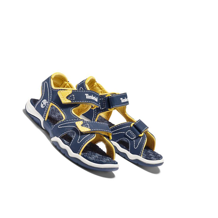 Kids' Timberland Adventure Seeker 2-Strap Toddler Sandals Navy Yellow | ZTB-894513