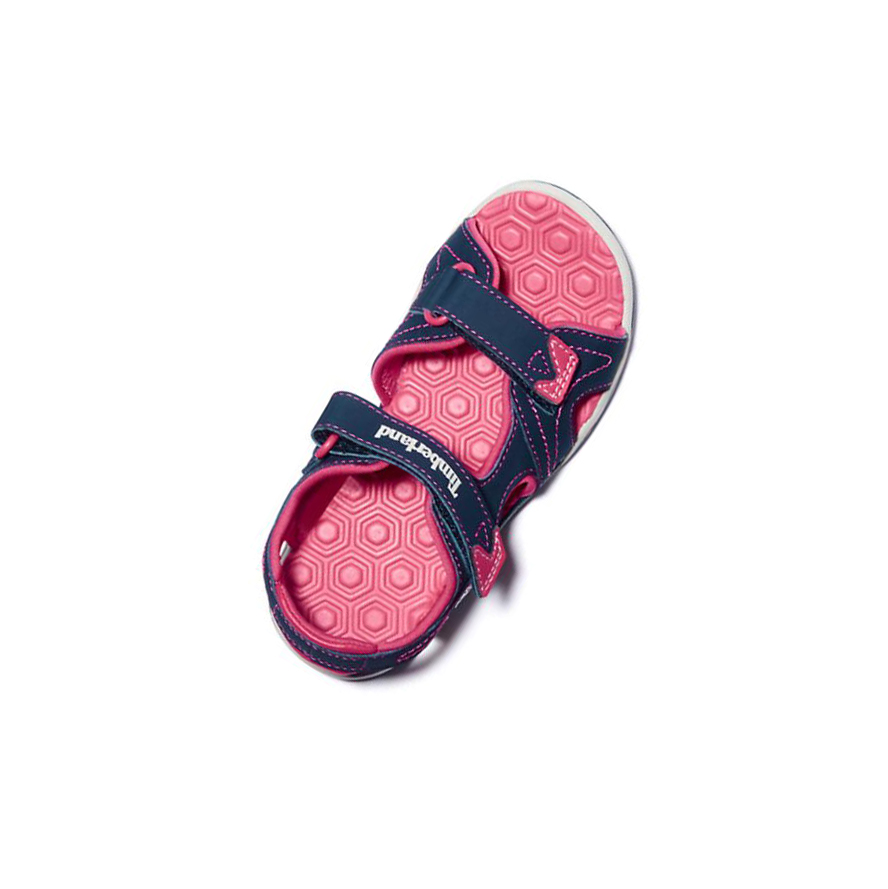 Kids' Timberland Adventure Seeker Youth Sandals Navy Pink | YFB-092571