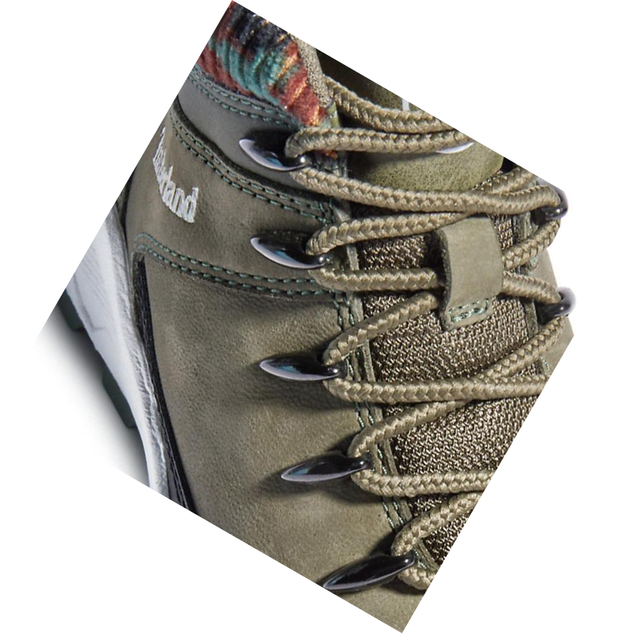 Kids' Timberland Brooklyn High Top Youth Sneakers Dark Green | LXW-026798