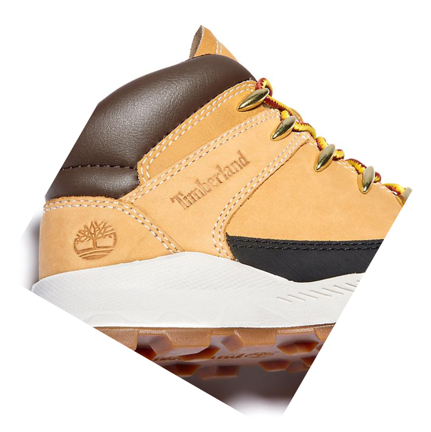 Kids' Timberland Brooklyn High Top Youth Sneakers Yellow | NCD-240981