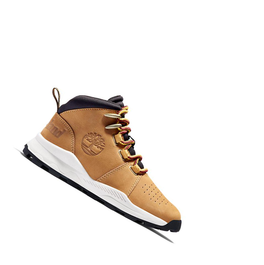 Kids\' Timberland Brooklyn Lace-Up Junior Sneakers Light Brown | AYO-803725