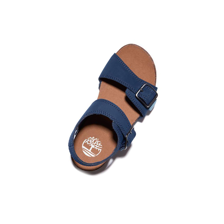 Kids' Timberland Castle Island Backstrap Junior Sandals Navy | JNG-731894