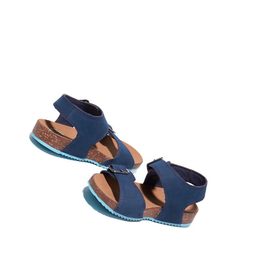 Kids' Timberland Castle Island Backstrap Junior Sandals Navy | JNG-731894