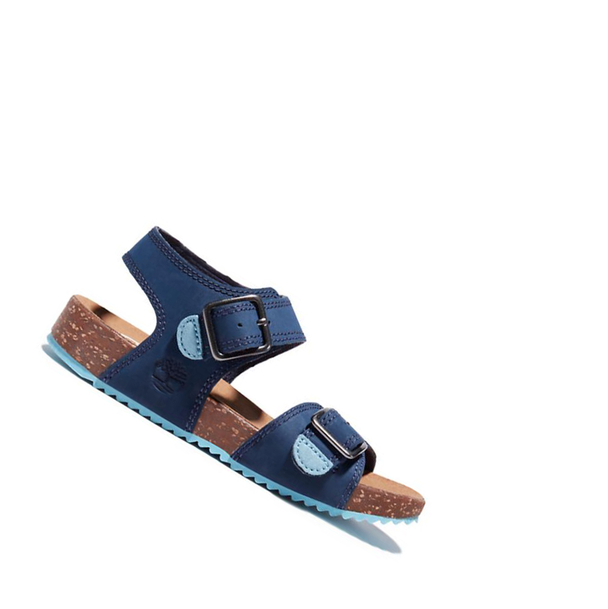 Kids\' Timberland Castle Island Backstrap Junior Sandals Navy | JNG-731894