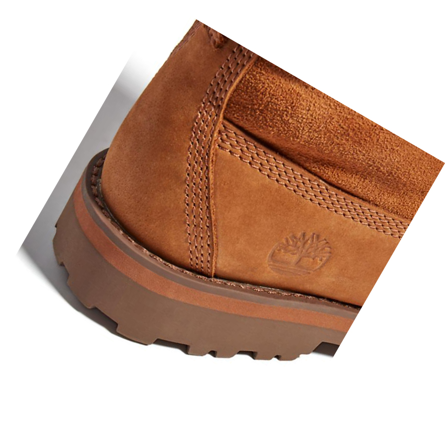 Kids' Timberland Courma Kid Roll-Top Junior Original 6-inch Boots Light Brown | KBI-801749