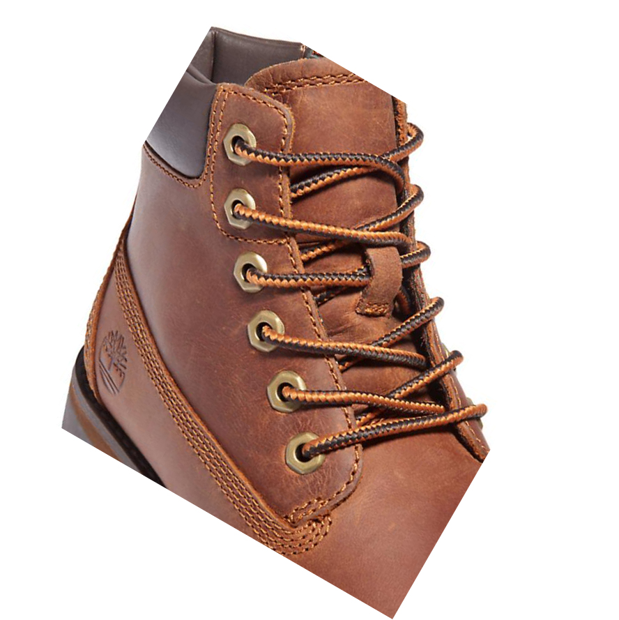 Kids' Timberland Courma Side-Zip Youth Original 6-inch Boots Brown | ADV-021954