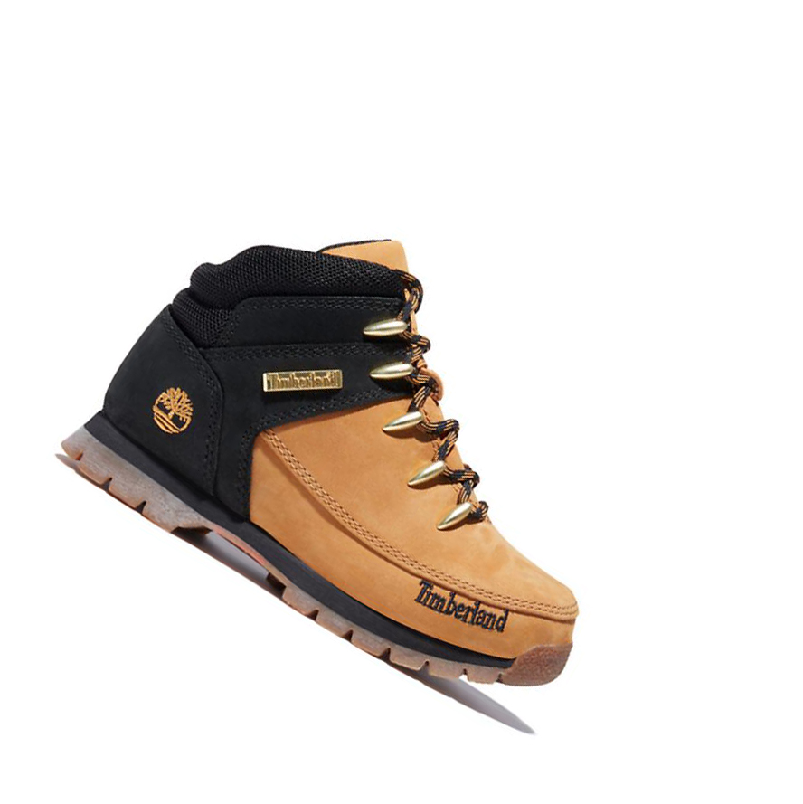 Kids\' Timberland Euro Sprint Mid Hiker Junior Hiking Boots Yellow | GMR-460832