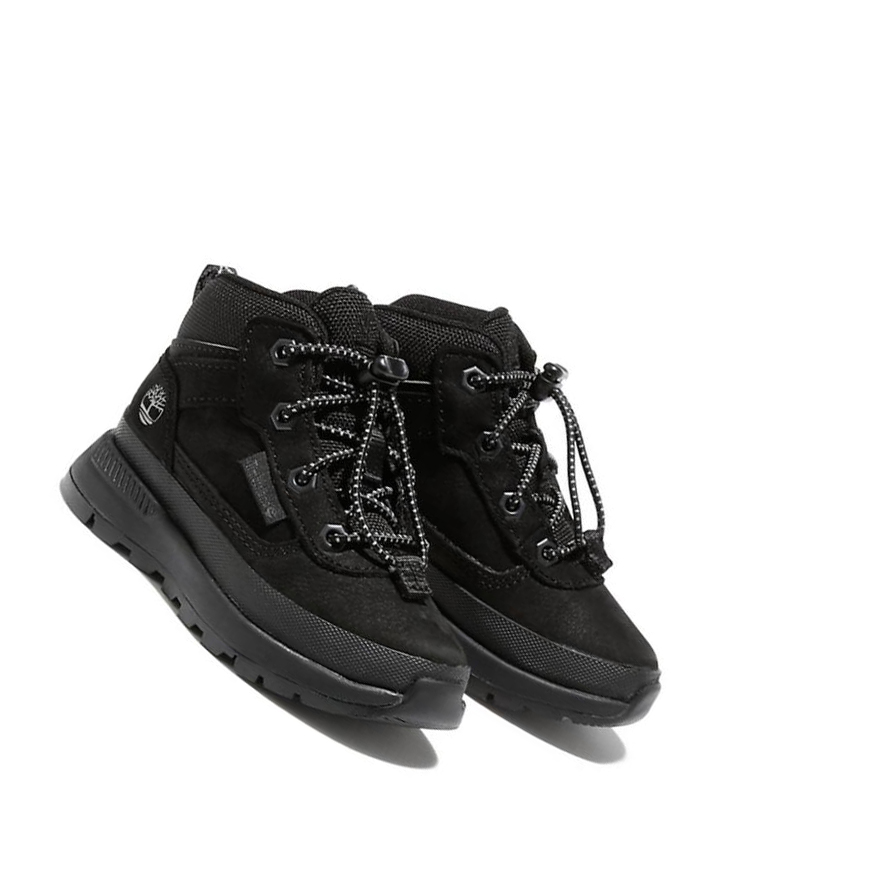 Kids' Timberland Field Trekker Hiker Toddler Sneakers Black | YQV-654708