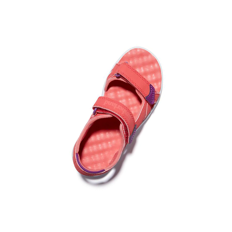 Kids' Timberland Perkins Row 2-Strap Youth Sandals Pink | MTJ-032916