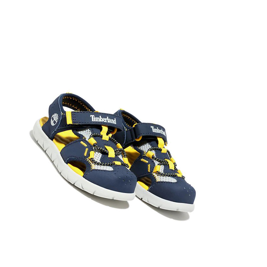 Kids' Timberland Perkins Row Fisherman Toddler Sandals Navy | DRV-246509