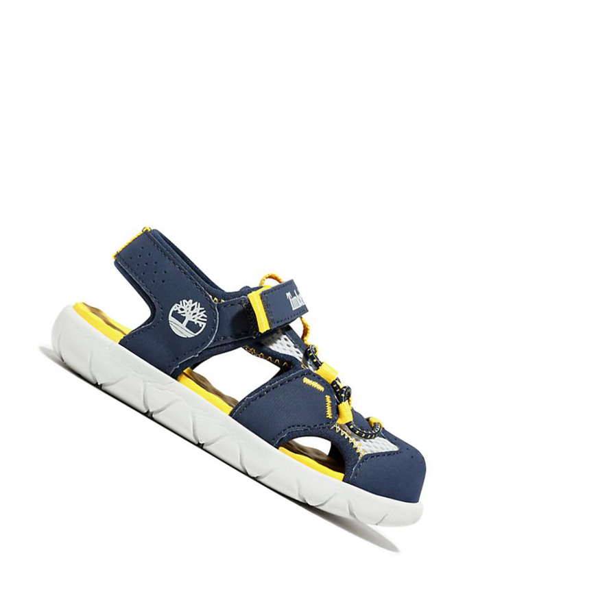 Kids\' Timberland Perkins Row Fisherman Toddler Sandals Navy | DRV-246509