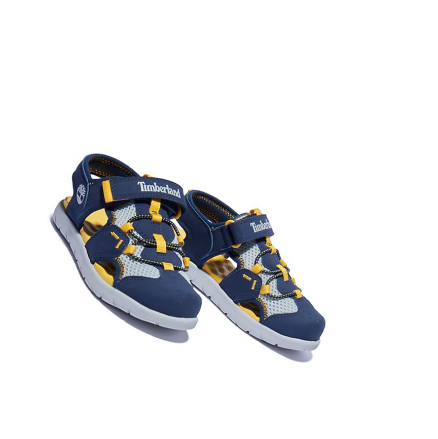 Kids' Timberland Perkins Row Fisherman Youth Sandals Navy | FZA-014358