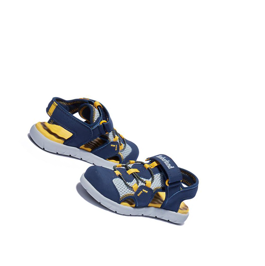 Kids' Timberland Perkins Row Fisherman Youth Sandals Navy | FZA-014358