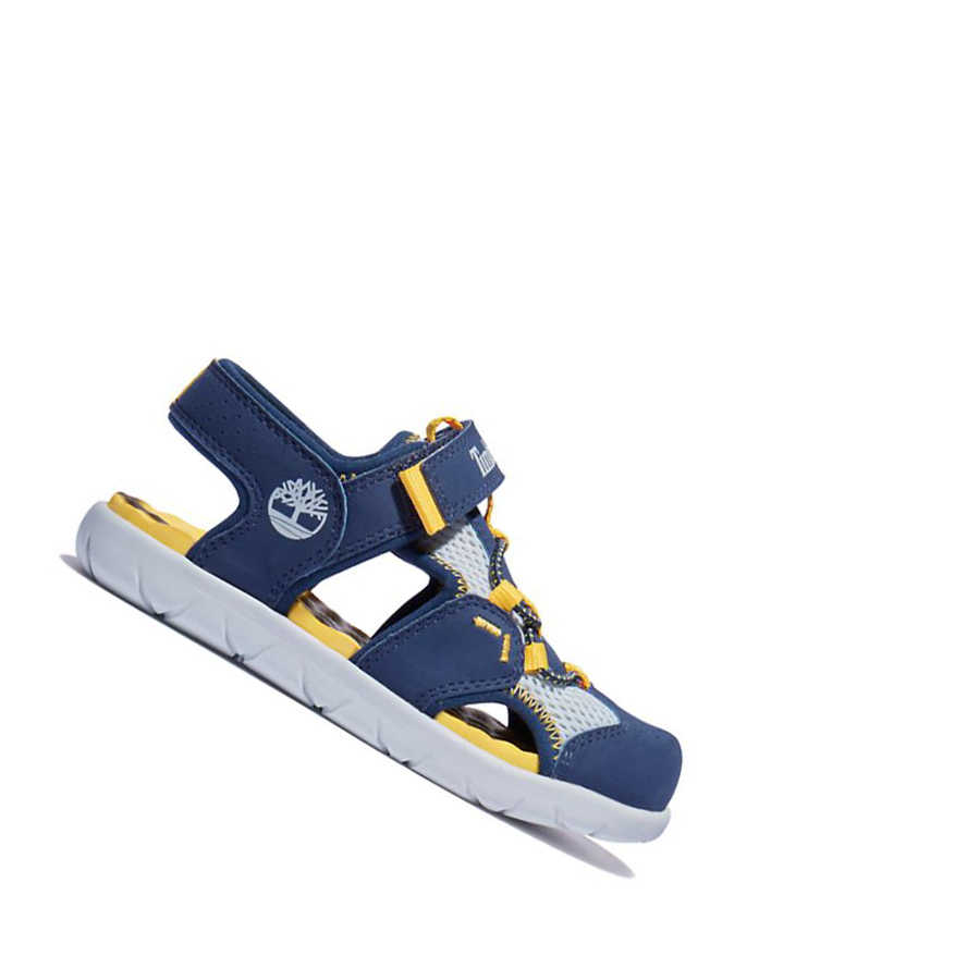 Kids\' Timberland Perkins Row Fisherman Youth Sandals Navy | FZA-014358