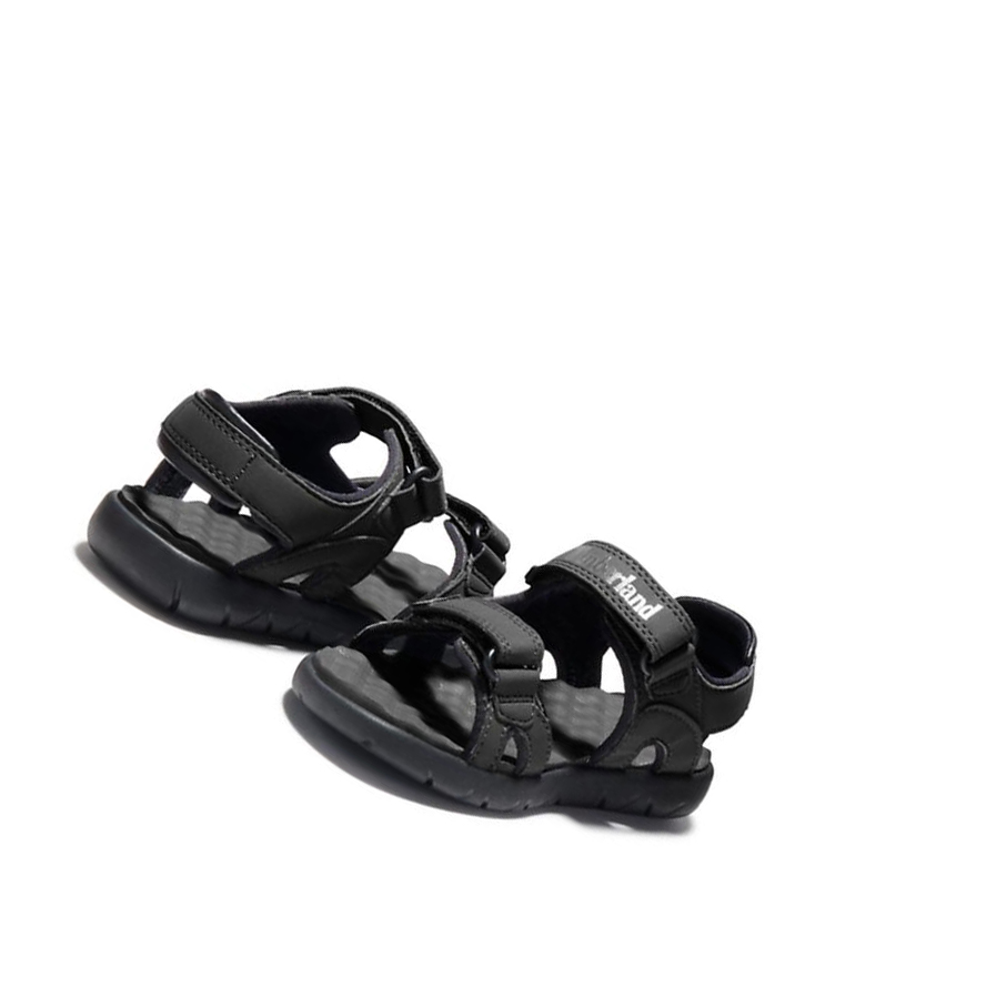 Kids' Timberland Perkins Row Junior Sandals Black | BKD-092354