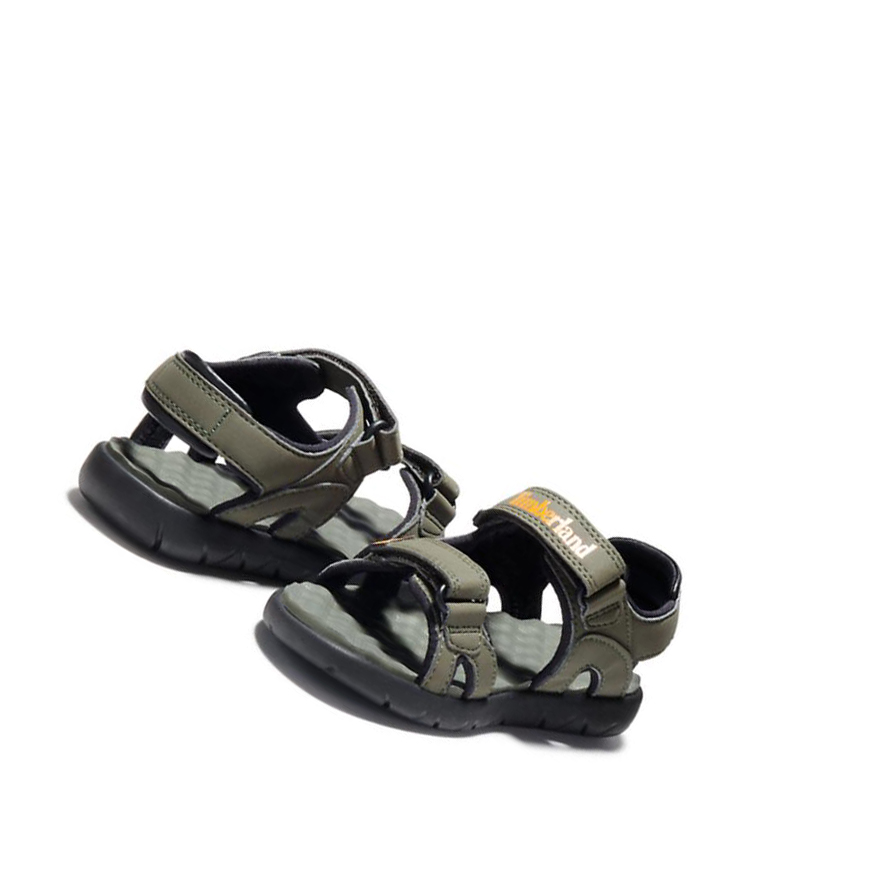 Kids' Timberland Perkins Row Strappy Toddler Sandals Dark Green | LHN-849765