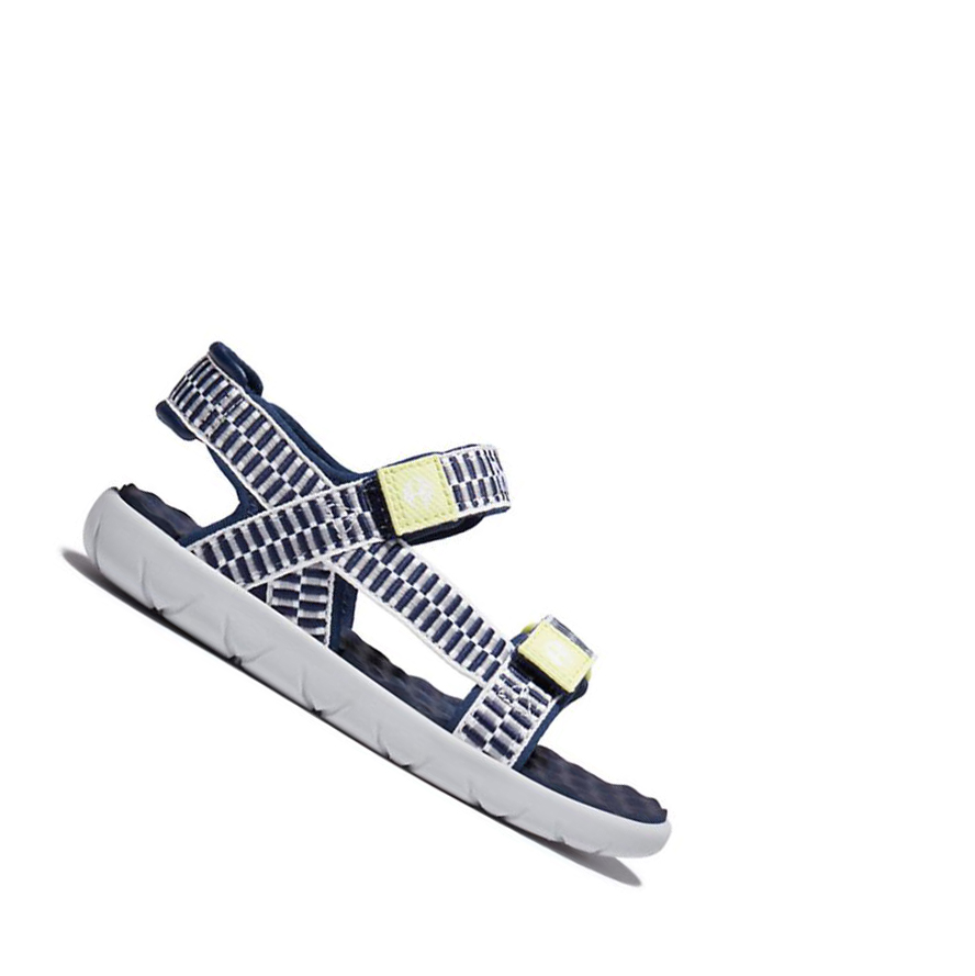 Kids\' Timberland Perkins Row Webbing Youth Sandals Navy | CSA-180296