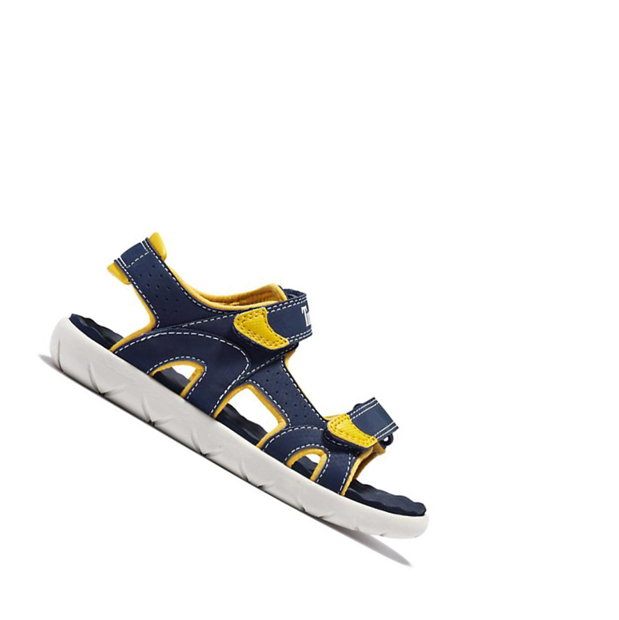 Kids\' Timberland Perkins Row Youth Sandals Navy | BUE-825716