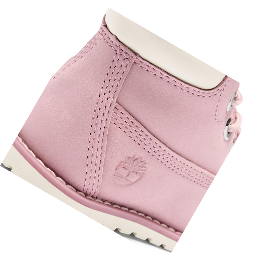 Kids' Timberland Pokey Pine 6-Inch Side-Zip Toddler Original 6-inch Boots Pink | PIB-978615