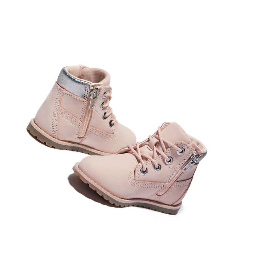 Kids' Timberland Pokey Pine Toddler Original 6-inch Boots Light Pink | ANZ-624819