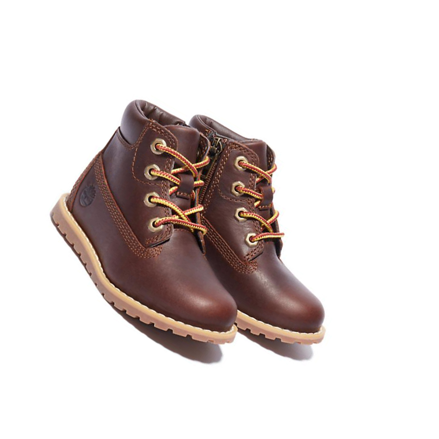 Kids' Timberland Pokey Pine Toddler Original 6-inch Boots Brown | KAR-076231