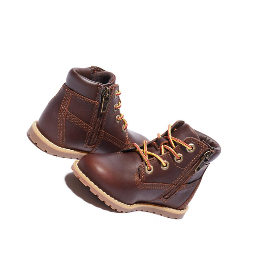 Kids' Timberland Pokey Pine Toddler Original 6-inch Boots Brown | KAR-076231