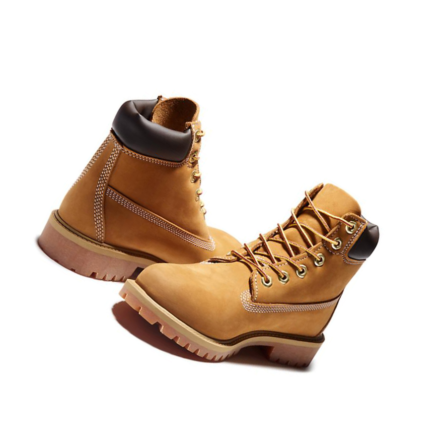 Kids' Timberland Premium Junior Original 6-inch Boots Yellow | LPT-628739