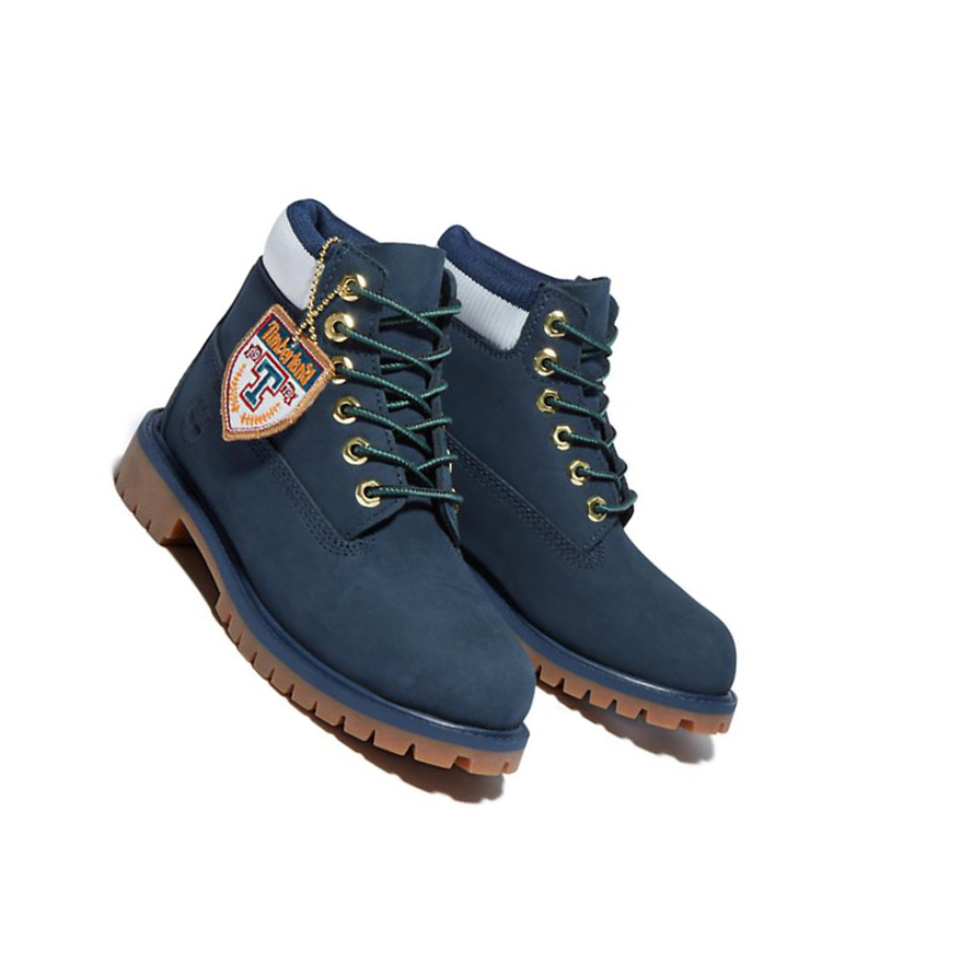 Kids' Timberland Premium Toddler Original 6-inch Boots Navy | LIF-328509