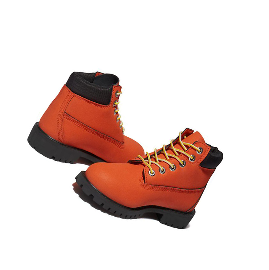 Kids' Timberland Premium Waterproofs Junior Original 6-inch Boots Orange | TXH-170639