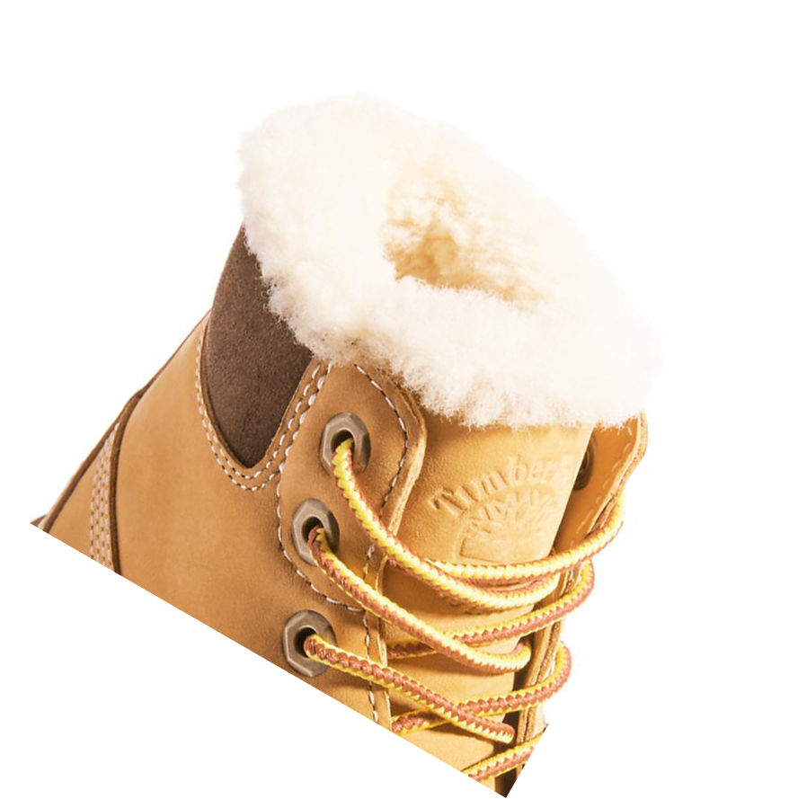 Kids' Timberland Premium Winter Youth Original 6-inch Boots Yellow | QOZ-845023