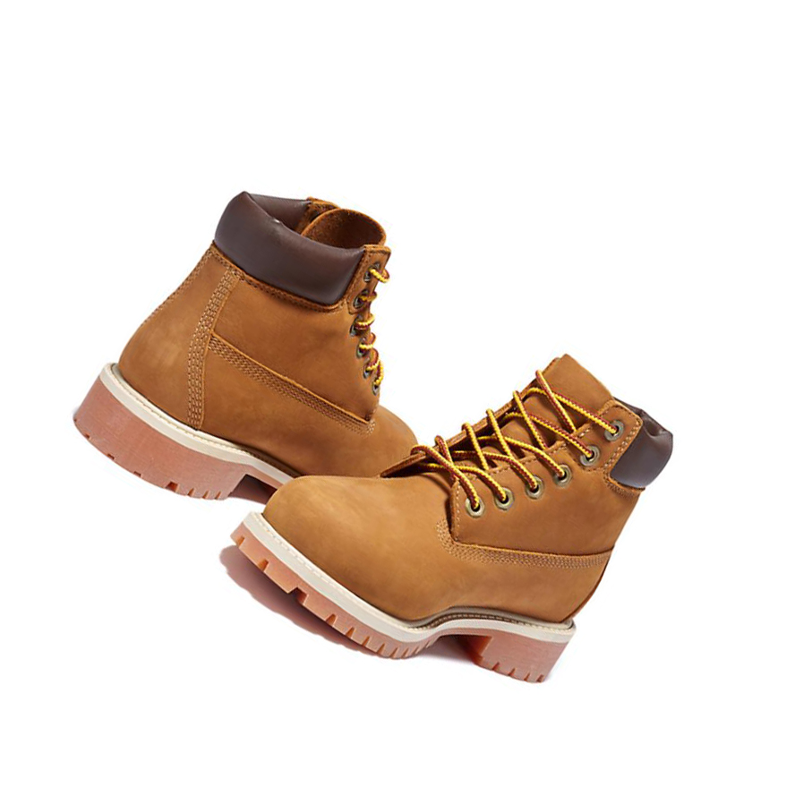 Kids' Timberland Premium Youth Original 6-inch Boots Brown | GMI-094238