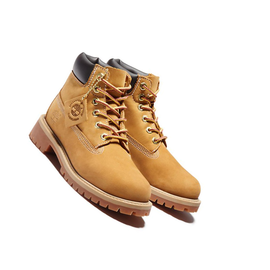 Kids' Timberland Premium Youth Original 6-inch Boots Yellow | ROA-942567