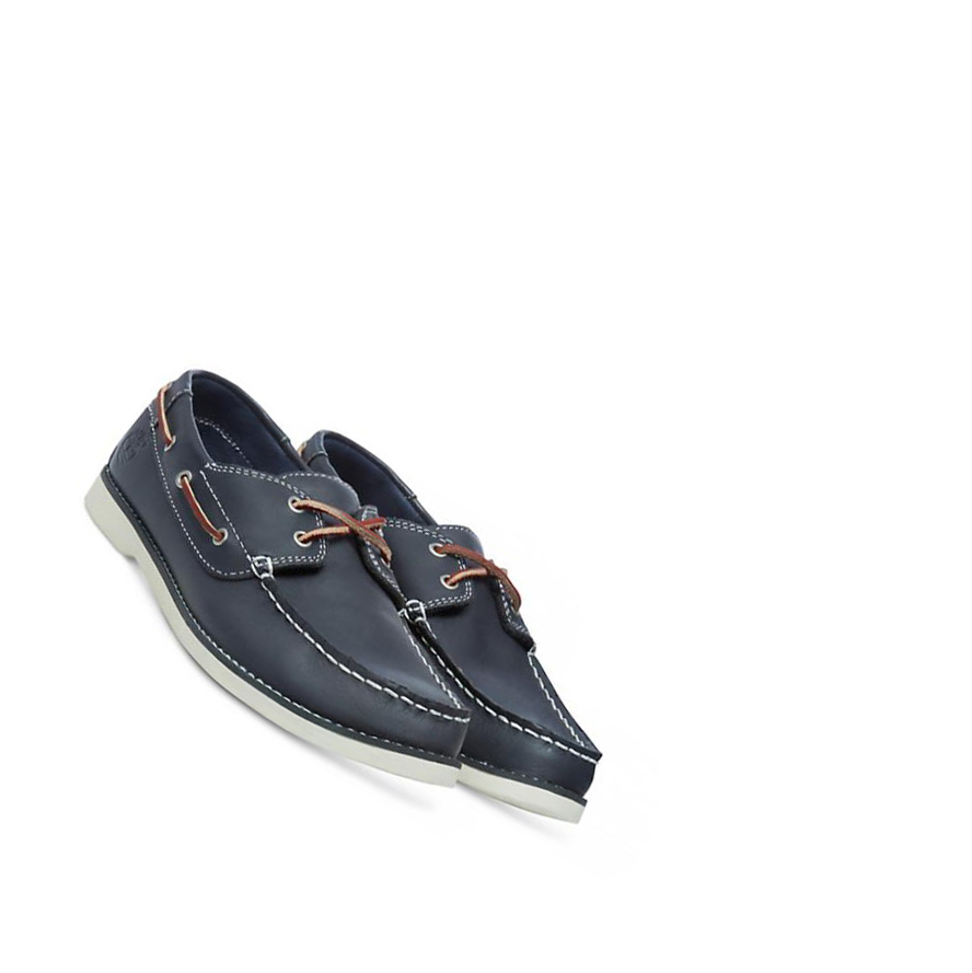 Kids' Timberland Seabury Junior Boat Shoes Blue | PNY-406813