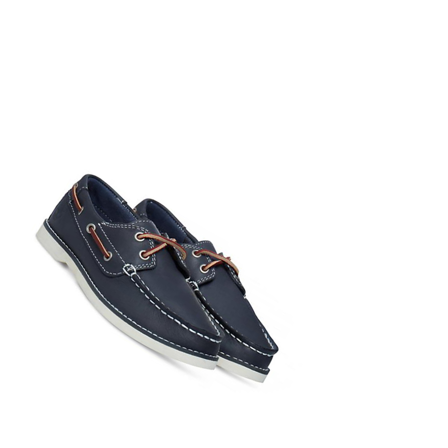 Kids' Timberland Seabury Youth Boat Shoes Navy | DIZ-974016