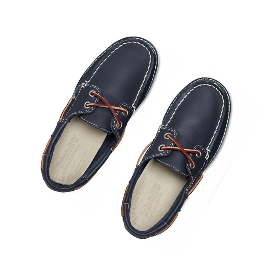 Kids' Timberland Seabury Youth Boat Shoes Navy | DIZ-974016