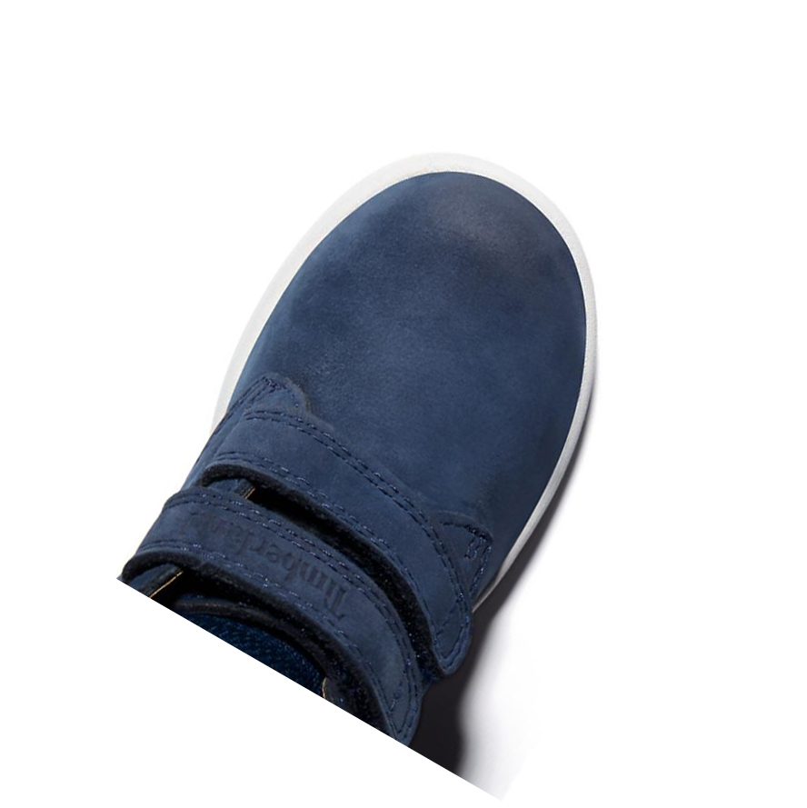 Kids' Timberland Toddle Tracks Velcro Toddler Chukka Boots Navy | THI-412985