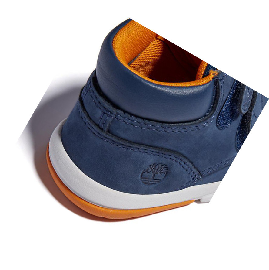 Kids' Timberland Toddle Tracks Velcro Toddler Chukka Boots Navy | THI-412985