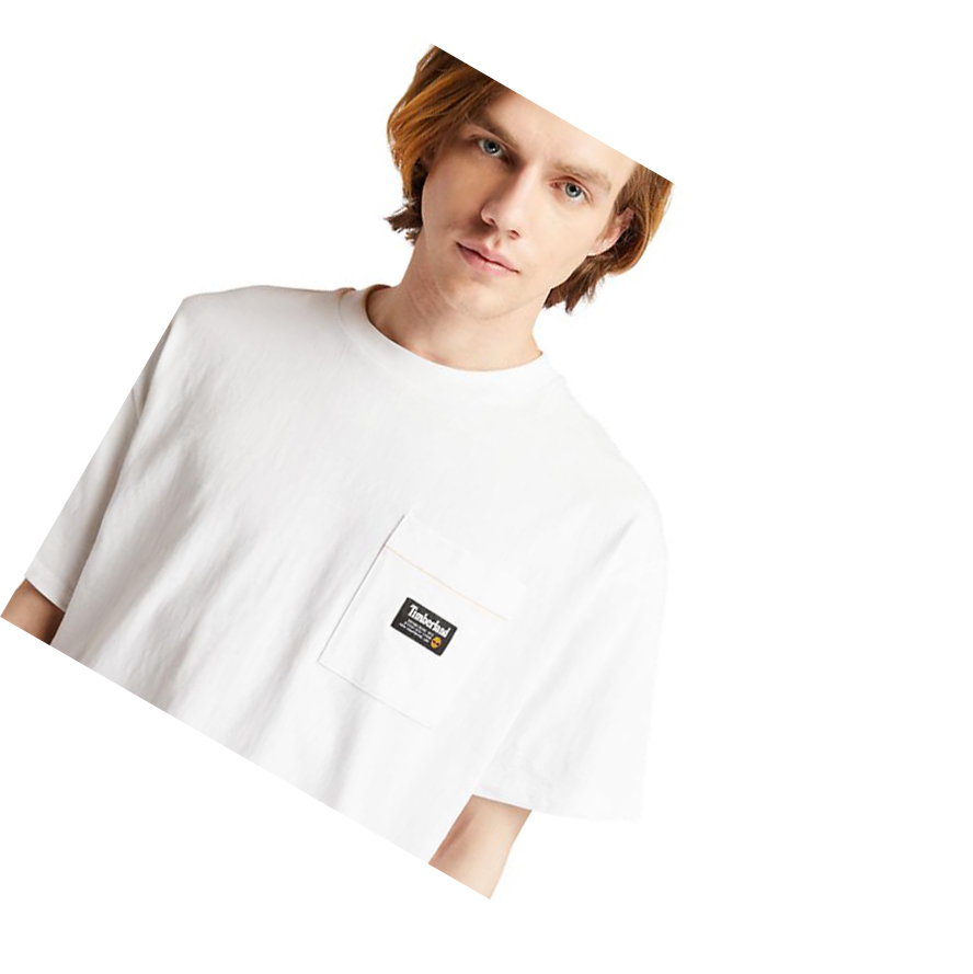 Men's Timberland 1973 Back-graphic T Shirts White | MDG-087312