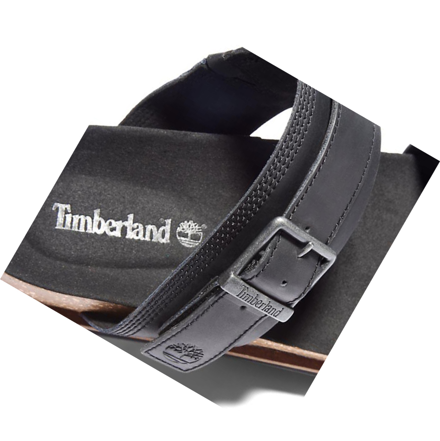 Men's Timberland Amalfi Vibes 2 Band-strap Sandals Black | NIA-136570