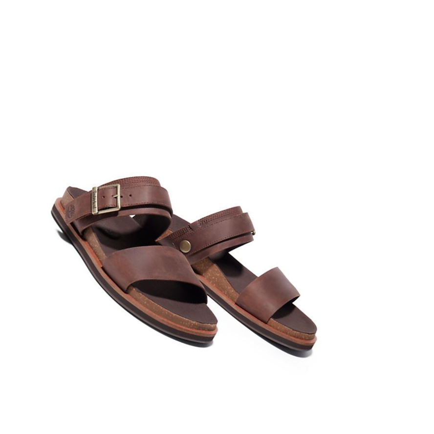 Men's Timberland Amalfi Vibes 2 Band-strap Sandals Dark Brown | UEO-628079