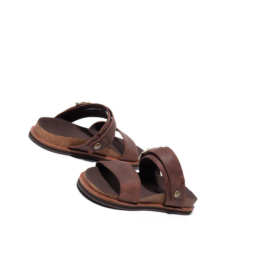 Men's Timberland Amalfi Vibes 2 Band-strap Sandals Dark Brown | UEO-628079