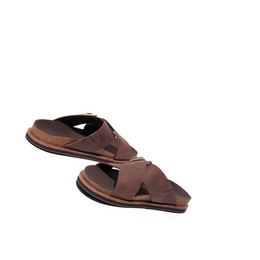 Men's Timberland Amalfi Vibes Cross Slide Sandals Brown | UQS-058712