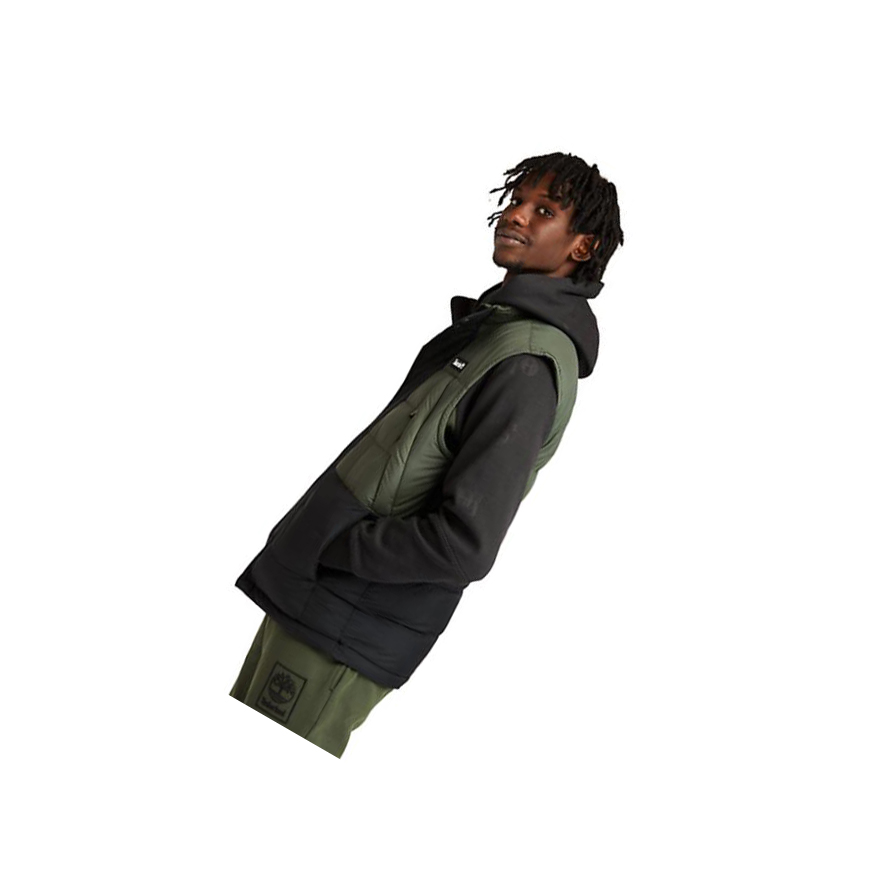 Men's Timberland Archive Puffer Vest Dark Green | ENT-368451